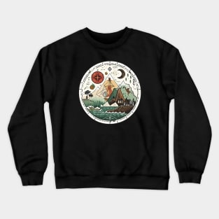 Saga of the Norse: Viking Exploration, Epic Tales, and Anime-Manga Heritage in Vinland Saga Art Crewneck Sweatshirt